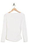 Elie Elie Tahari Bateau Neck Top In White