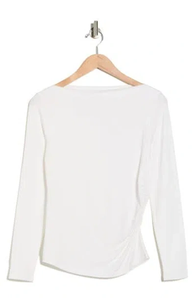 Elie Elie Tahari Bateau Neck Top In White
