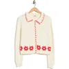 Elie Elie Tahari Collared Buttoned Cardigan In White