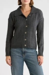 Elie Elie Tahari Corduroy Shirt Jacket In Gray