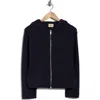 Elie Elie Tahari Crop Full Zip Hoodie In Blue