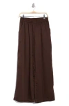 Elie Elie Tahari Drawstring Wide Leg Pants In Brown