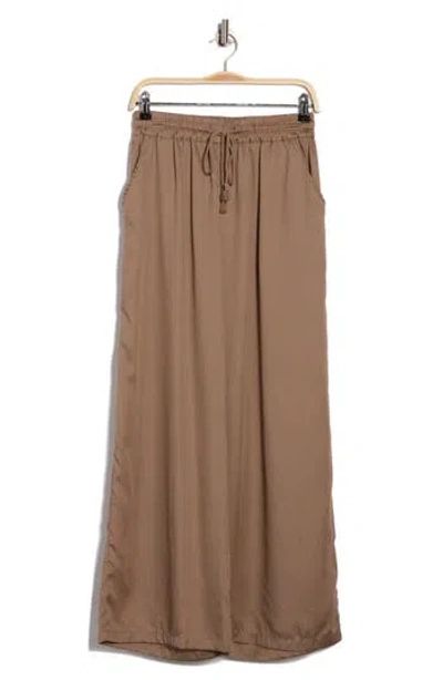 Elie Elie Tahari Drawstring Wide Leg Pants In Brown