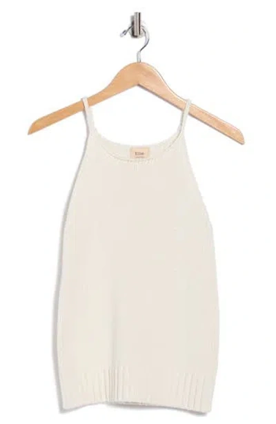Elie Elie Tahari Halter Neck Sweater Tank In White