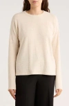 Elie Elie Tahari Long Sleeve Drop Shoulder Crewneck Top