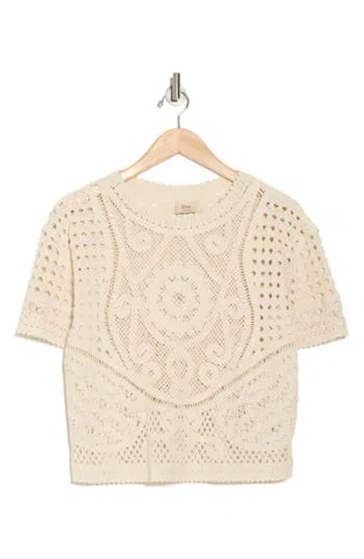 Elie Elie Tahari Open Stitch Cotton Top