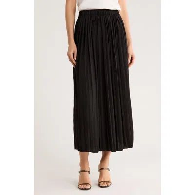 Elie Elie Tahari Pleated A-lined Midi Skirt In Black