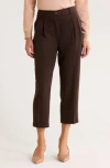 Elie Elie Tahari Pleated Ankle Pants In Brown