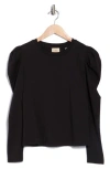 Elie Elie Tahari Pleated Shoulder Top In Black