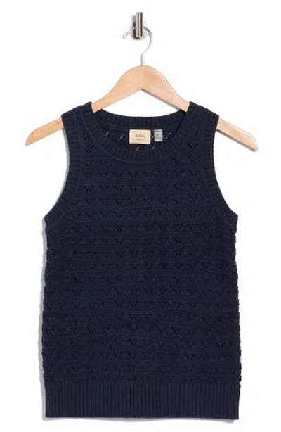 Elie Elie Tahari Pointelle Sweater Tank In Black