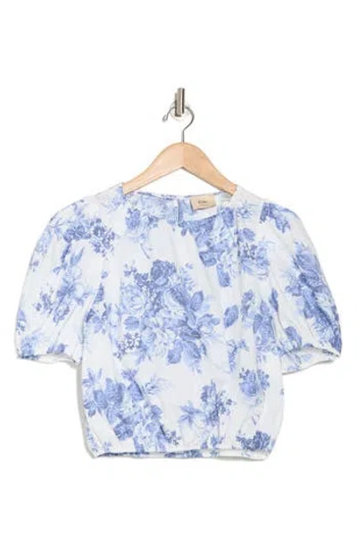 Elie Elie Tahari Poplin Bubble Sleeve Top