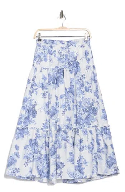 Elie Elie Tahari Poplin Tiered Maxi Skirt