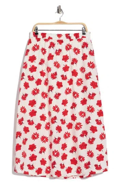 Elie Elie Tahari Printed Cotton Midi Skirt