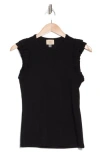 Elie Elie Tahari Rib Flutter Sleeve Top