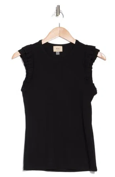 Elie Elie Tahari Rib Flutter Sleeve Top