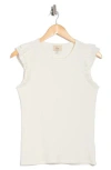 Elie Elie Tahari Rib Flutter Sleeve Top