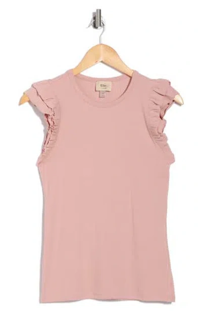 Elie Elie Tahari Rib Flutter Sleeve Top
