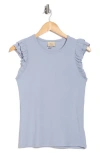 Elie Elie Tahari Rib Flutter Sleeve Top