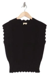 Elie Elie Tahari Scallop Edge Sweater In Black