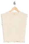 Elie Elie Tahari Scallop Edge Sweater In Ivory