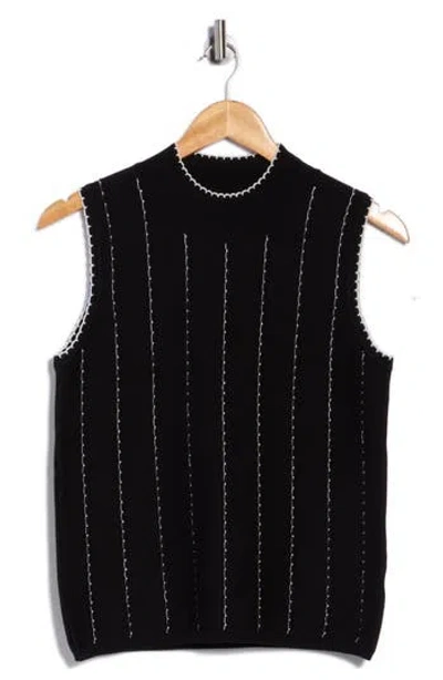 Elie Elie Tahari Sleeveless Sweater In Black