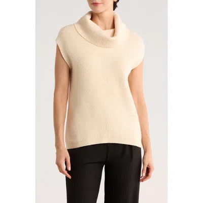 Elie Elie Tahari Sleeveless Turtleneck Sweater In White