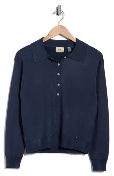 Elie Elie Tahari Solid Polo Sweater In Blue