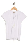 Elie Elie Tahari Split Neck Short Sleeve Top