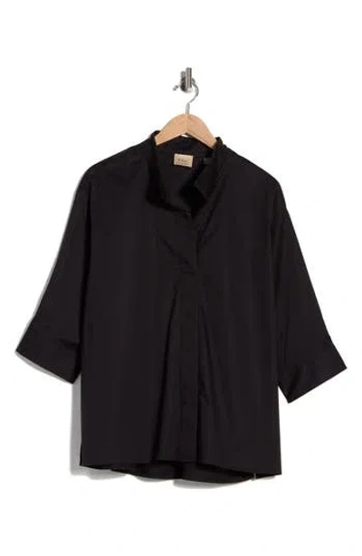 Elie Elie Tahari Stand Up Collar Top In Black