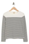 Elie Elie Tahari Stripe Long Sleeve Knit Top In Multi