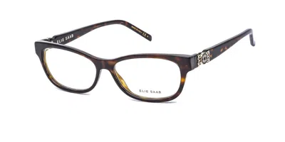 Elie Saab 044 0086 Men's Glasses Tortoiseshell Size 52 - Free Lenses - Blue Light Block Available In Havana