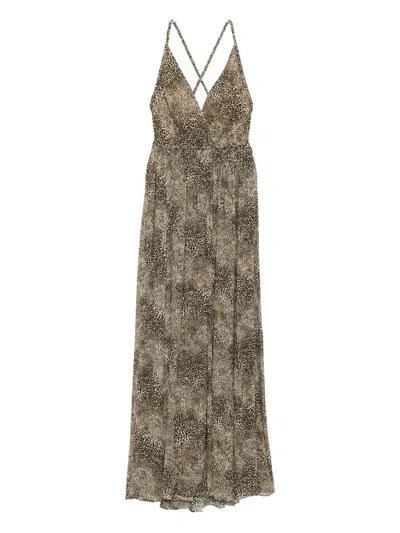 Elie Saab Animalier-print Dress In Multi