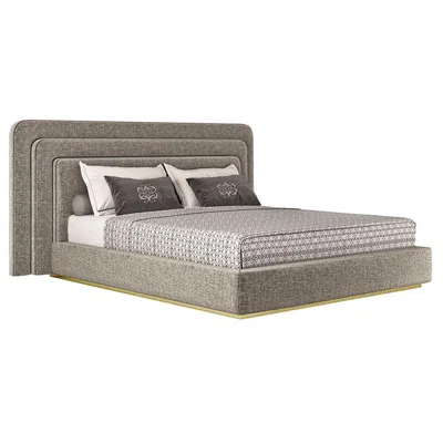 Pre-owned Elie Saab Art Déco Style  Maison 100% Wool Headboard Voyage Royal Bed Italy In Brown