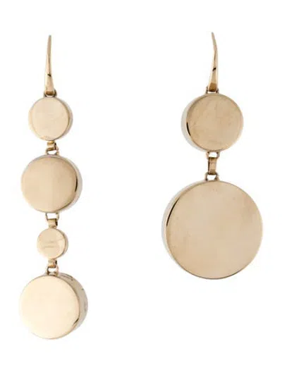 Pre-owned Elie Saab Asymmetrical Circle Drop Earrings In Multicolor