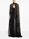 Elie Saab Bead-embellished Cape In Black