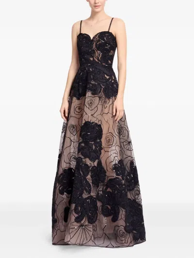 Elie Saab Bead-embellished Gown In Black