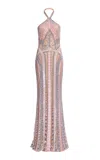 Elie Saab Bead Embroidered Long Dress