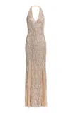 Elie Saab Bead Embroidered Long Dress