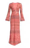 Elie Saab Bead Embroidered Midi Dress