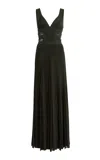 Elie Saab Beaded Knit Maxi Dress In Multi