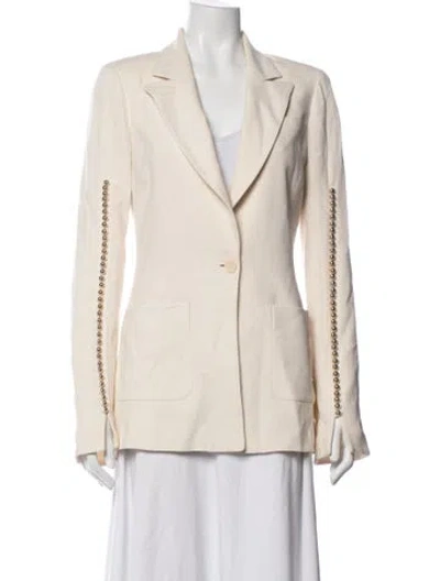 Pre-owned Elie Saab Blazer In Neutral