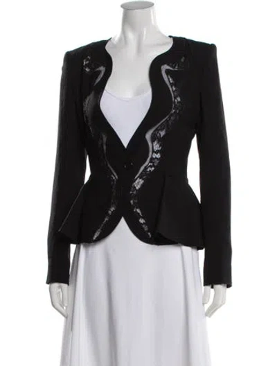 Pre-owned Elie Saab Blazer W/ Tags In Black