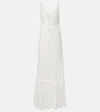 Elie Saab Bridal Embroidered Cotton-blend Maxi Dress