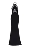 Elie Saab Cady & Lace Long Dress