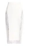 Elie Saab Cady & Lace Midi Skirt