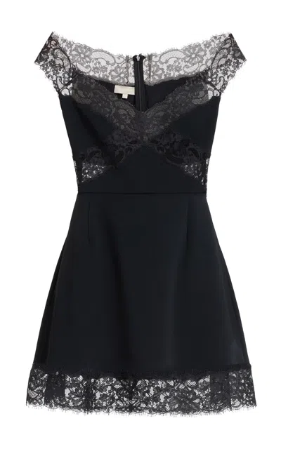 Elie Saab Cady & Lace Short Dress
