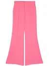 Elie Saab Cady Flared Trousers In Pink