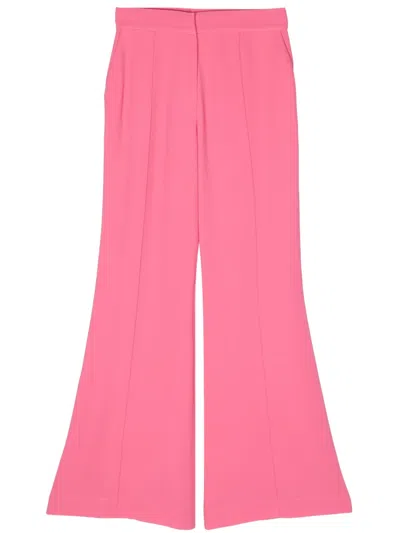 Elie Saab Cady Flared Trousers In Pink