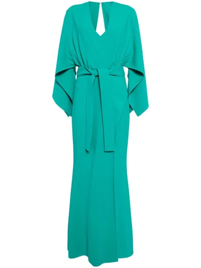 Elie Saab Cady Maxi Dress In Green