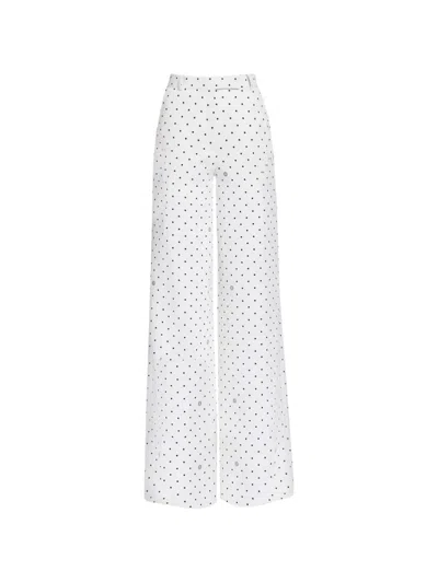 Elie Saab Cady Polka-dot Palazzo Pants In Multi